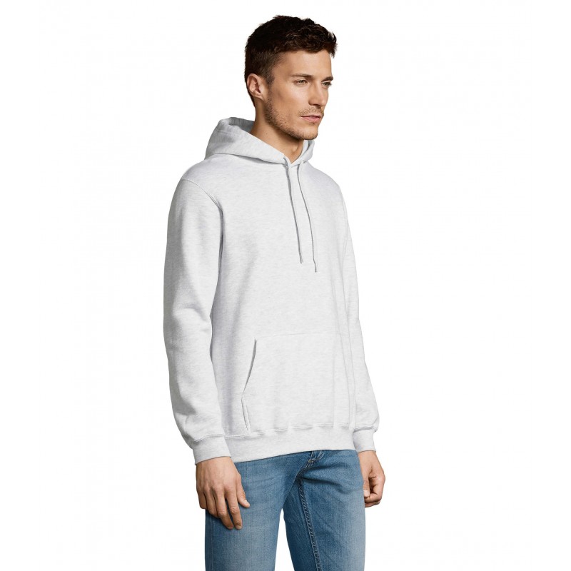 Sol's - Sweat-shirt unisexe à capuche SLAM - Blanc Chiné