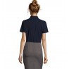 Sol's - Chemise femme popeline manches courtes ESCAPE - Bleu Foncé