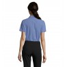 Sol's - Chemise femme popeline manches courtes ESCAPE - Bleu Moyen