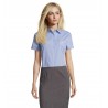 Sol's - Chemise femme popeline manches courtes ESCAPE - Ciel