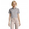 Sol's - Chemise femme popeline manches courtes ESCAPE - Gris Perle
