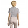 Sol's - Chemise femme popeline manches courtes ESCAPE - Gris Perle