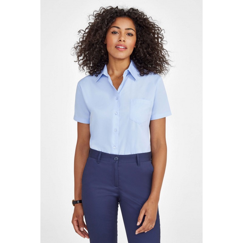 Sol's - Chemise femme popeline manches courtes ESCAPE