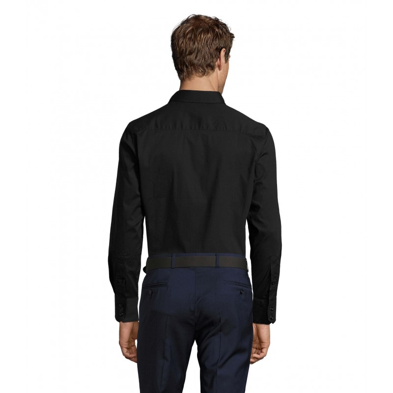 Sol's - Chemise homme stretch manches longues BRIGHTON - Noir