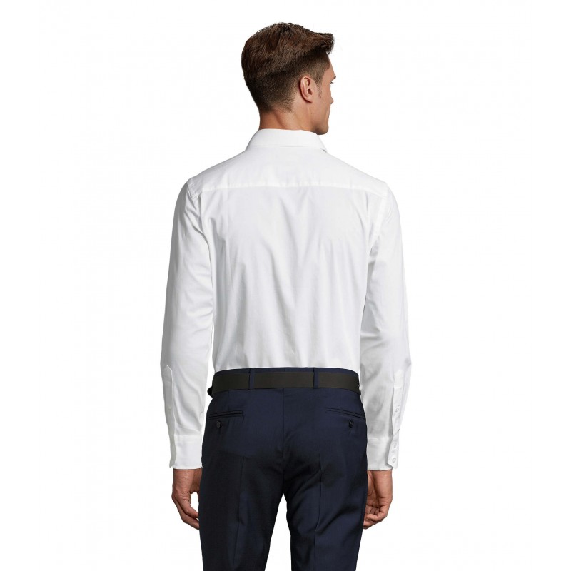 Sol's - Chemise homme stretch manches longues BRIGHTON - Blanc