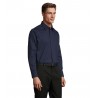 Sol's - Chemise homme stretch manches longues BRIGHTON - Bleu Foncé