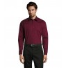 Sol's - Chemise homme stretch manches longues BRIGHTON - Bordeaux Moyen