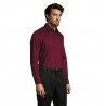 Sol's - Chemise homme stretch manches longues BRIGHTON - Bordeaux Moyen