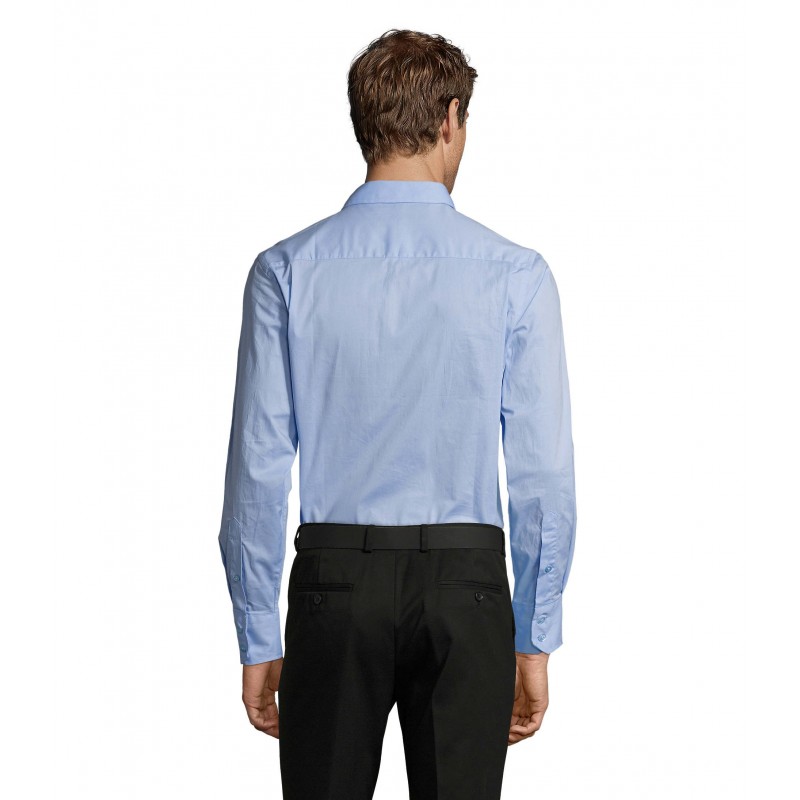 Sol's - Chemise homme stretch manches longues BRIGHTON - Ciel Vif