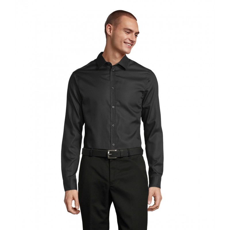 Neoblu - Chemise sans repassage homme BLAISE MEN - Noir Profond