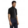 Sol's - Chemise homme oxford manches courtes BRISBANE - Noir