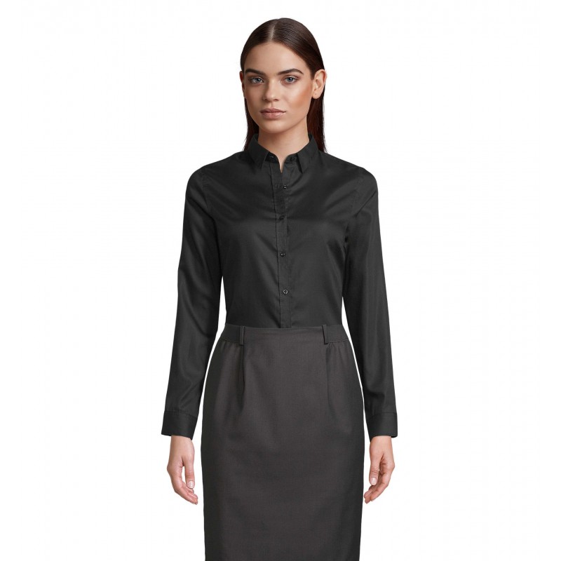 Neoblu - Chemise sans repassage femme BLAISE WOMEN - Noir Profond