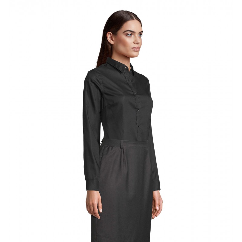 Neoblu - Chemise sans repassage femme BLAISE WOMEN - Noir Profond