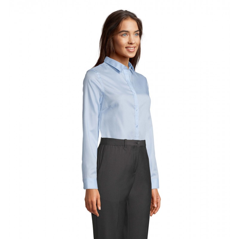 Neoblu - Chemise sans repassage femme BLAISE WOMEN - Bleu Léger