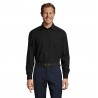 Sol's - Chemise homme popeline manches longues BALTIMORE - Noir