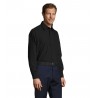 Sol's - Chemise homme popeline manches longues BALTIMORE - Noir