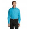 Sol's - Chemise homme popeline manches longues BALTIMORE - Bleu Atoll