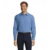 Sol's - Chemise homme popeline manches longues BALTIMORE - Bleu Moyen