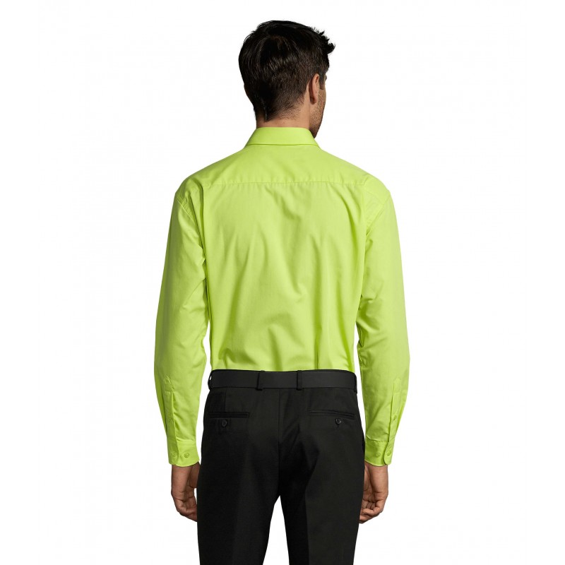 Sol's - Chemise homme popeline manches longues BALTIMORE - Vert Pomme