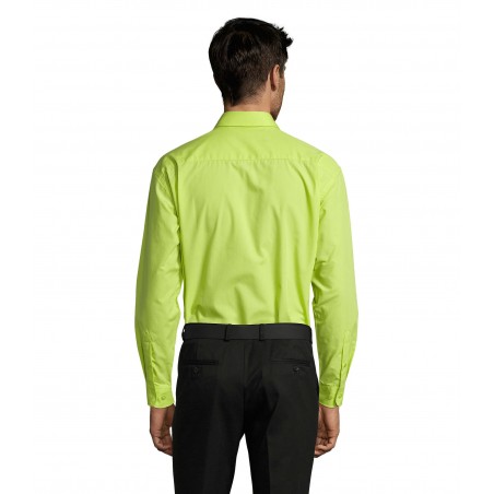 Sol's - Chemise homme popeline manches longues BALTIMORE - Vert Pomme