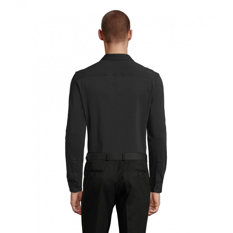 Neoblu - Chemise en jersey mercerisé homme BALTHAZAR MEN - Noir Profond
