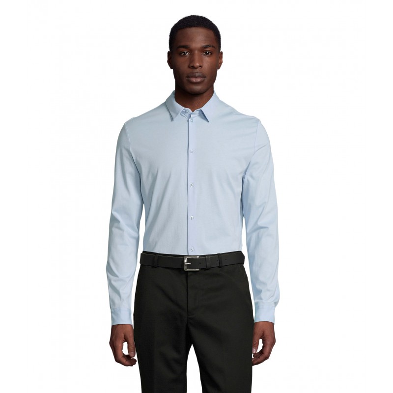 Neoblu - Chemise en jersey mercerisé homme BALTHAZAR MEN - Bleu Léger