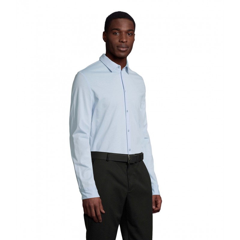 Neoblu - Chemise en jersey mercerisé homme BALTHAZAR MEN - Bleu Léger