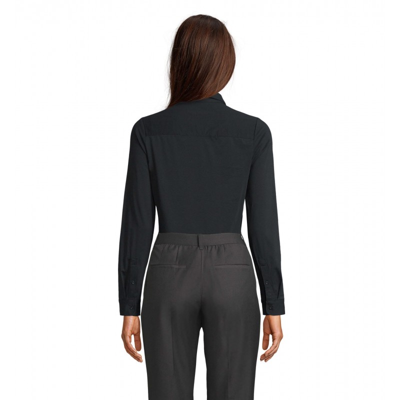Neoblu - Chemise en jersey mercerisé femme BALTHAZAR WOMEN - Noir Profond