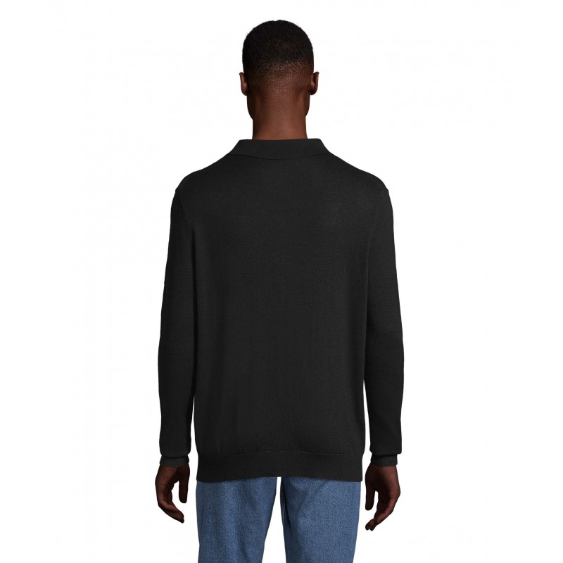 Neoblu - Pull col polo homme STEFAN - Noir Profond