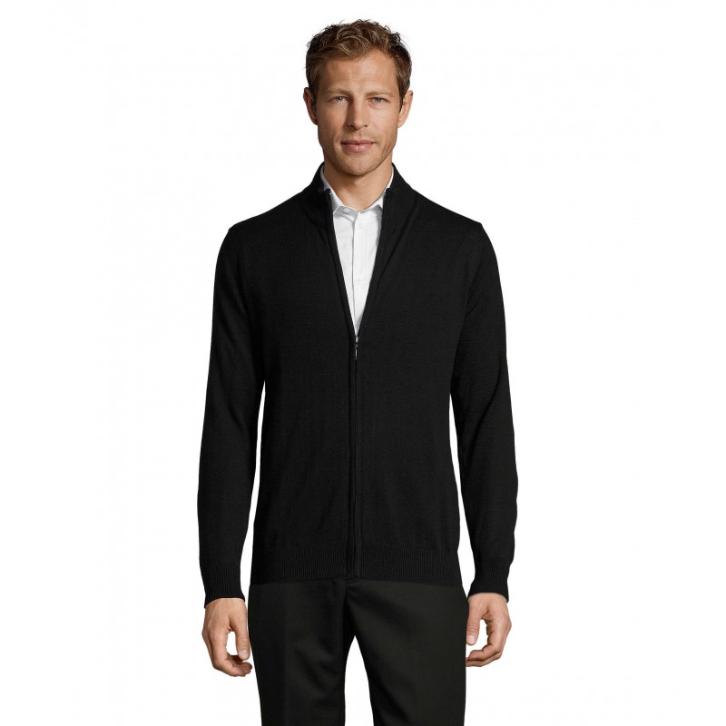 Sol's - Gilet homme zippé GORDON MEN - Noir