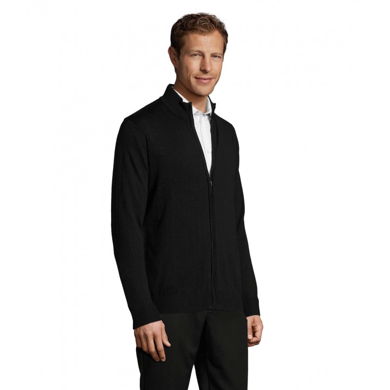 Sol's - Gilet homme zippé GORDON MEN - Noir
