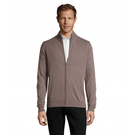 Sol's - Gilet homme zippé GORDON MEN - Gris Moyen