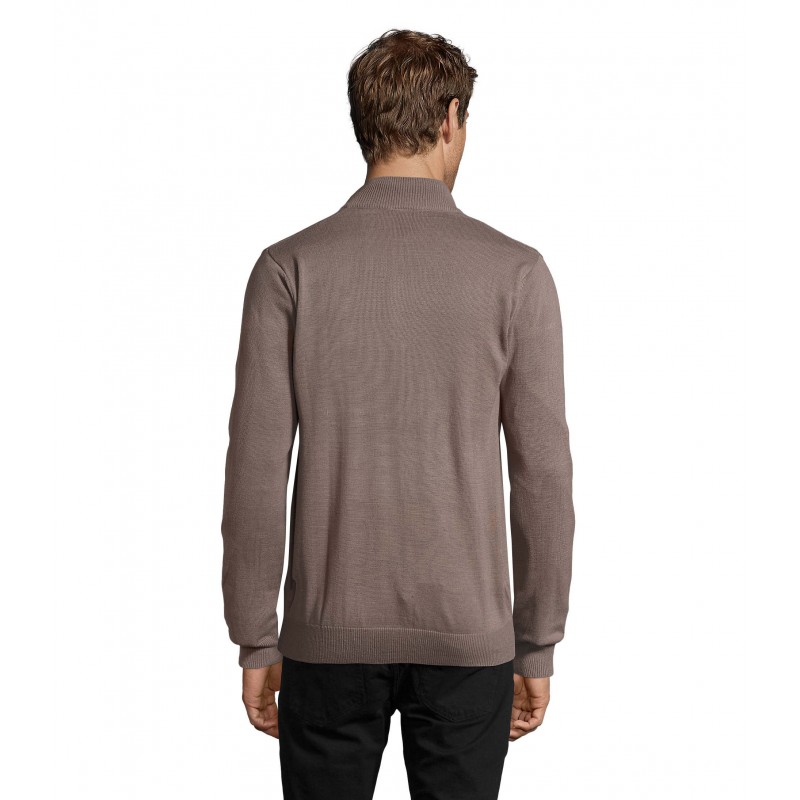 Sol's - Gilet homme zippé GORDON MEN - Gris Moyen