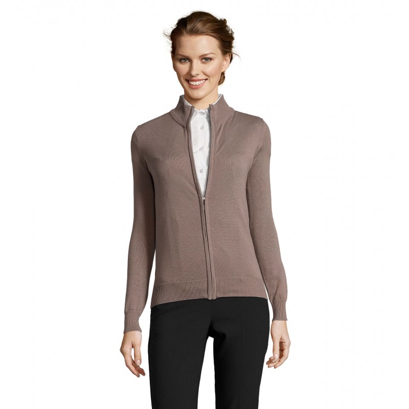 Sol's - Gilet femme zippé GORDON WOMEN - Gris Moyen