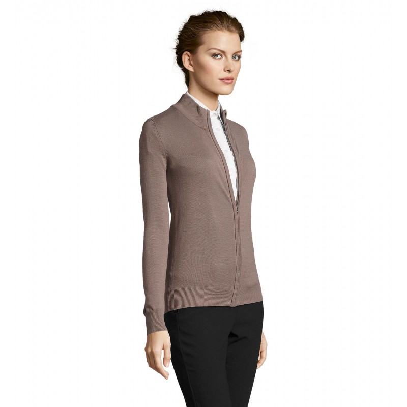 Sol's - Gilet femme zippé GORDON WOMEN - Gris Moyen