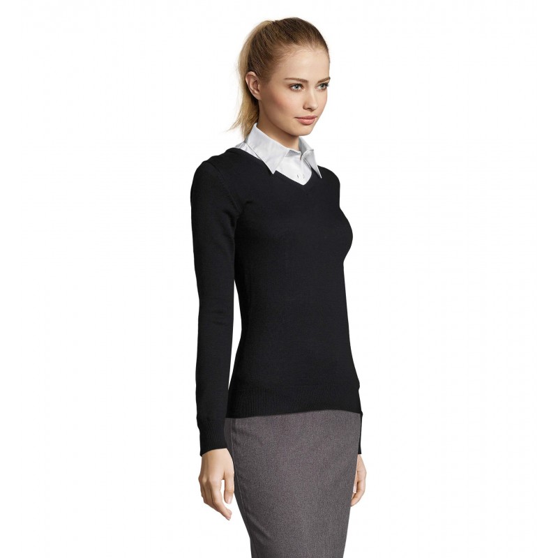 Sol's - Pull col v femme GALAXY WOMEN - Marine