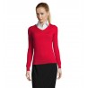 Sol's - Pull col v femme GALAXY WOMEN - Rouge