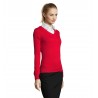 Sol's - Pull col v femme GALAXY WOMEN - Rouge