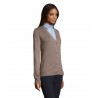 Sol's - Gilet femme boutonné col v GOLDEN WOMEN - Gris Moyen