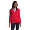 Sol's - Gilet femme boutonné col v GOLDEN WOMEN - Rouge