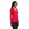 Sol's - Gilet femme boutonné col v GOLDEN WOMEN - Rouge