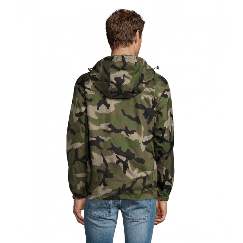 Sol's - Coupe-vent unisexe doublé SKATE - Camo / Royal