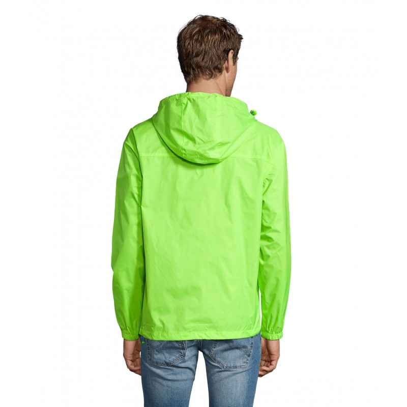 Sol's - Coupe-vent unisexe doublé SKATE - Lime Fluo / Royal
