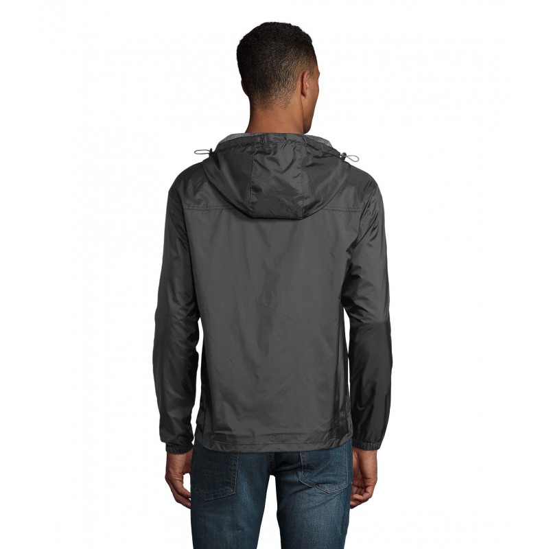 Sol's - Coupe-vent unisexe doublé SKATE - Noir / Gris Foncé