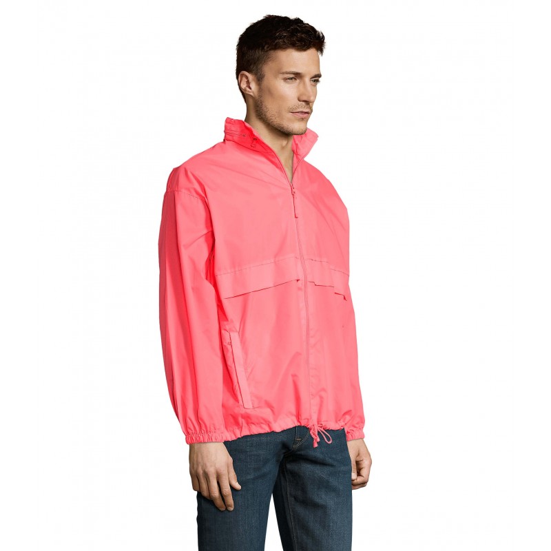 Sol's - Coupe-vent unisexe déperlant SURF - Corail Fluo