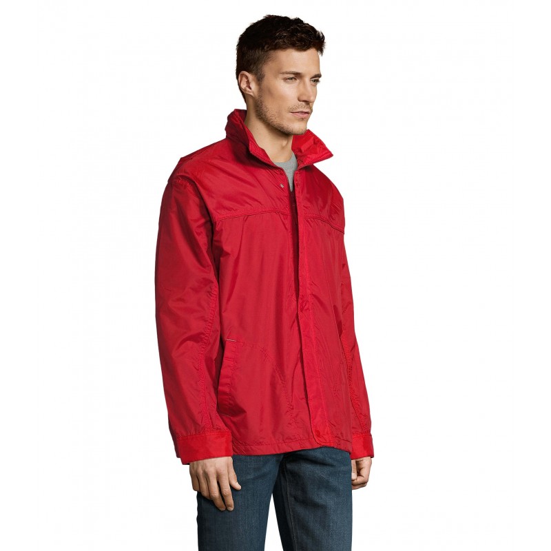 Sol's - Coupe-vent doublé jersey MISTRAL - Rouge
