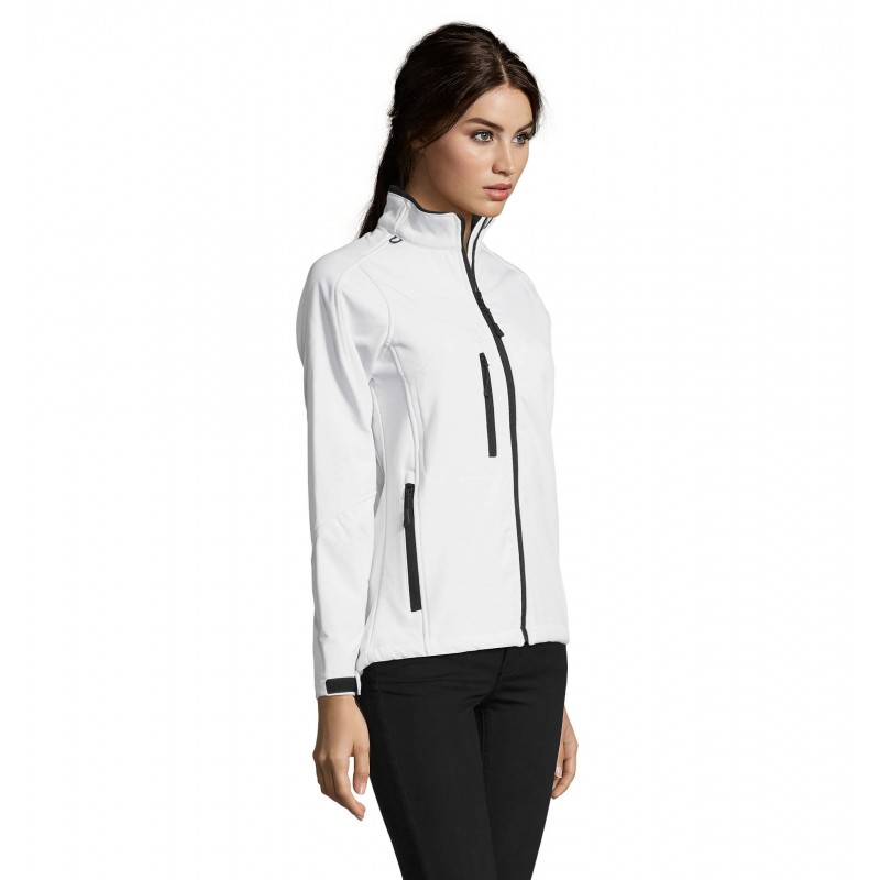 Sol's - Veste femme zippée softshell ROXY - Blanc