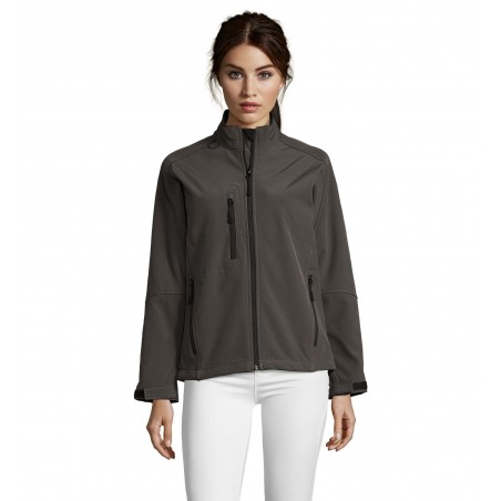 Sol's - Veste femme zippée softshell ROXY - Anthracite