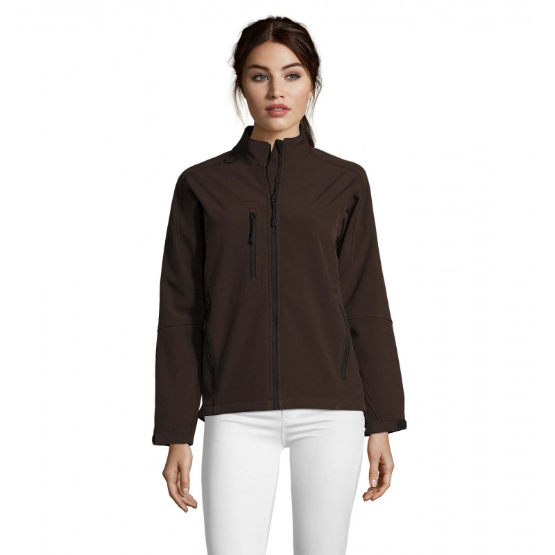 Sol's - Veste femme zippée softshell ROXY - Chocolat Foncé