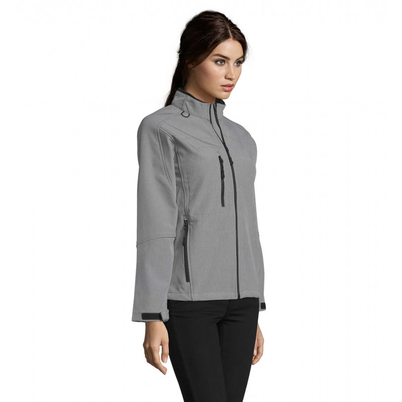 Sol's - Veste femme zippée softshell ROXY - Gris Chiné